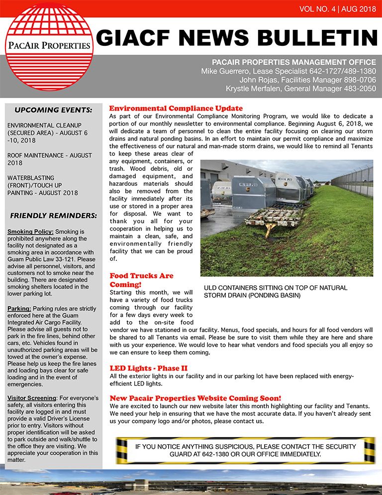 Download August 2018 Newsletter